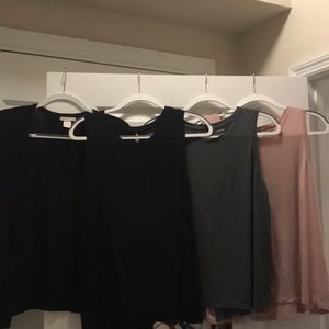 H&M Cardigan (L)  and 3 Nordstrom Rack shirts (XL)